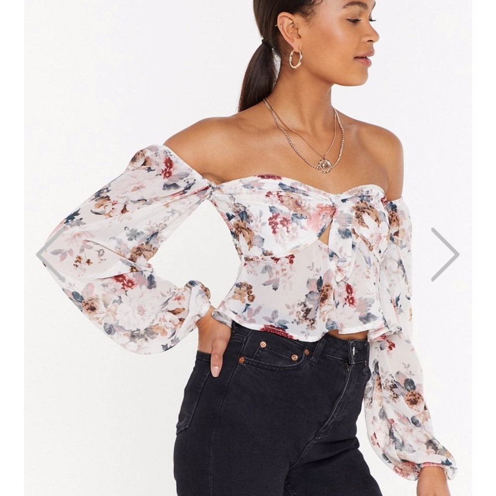 Nasty Gal floral top